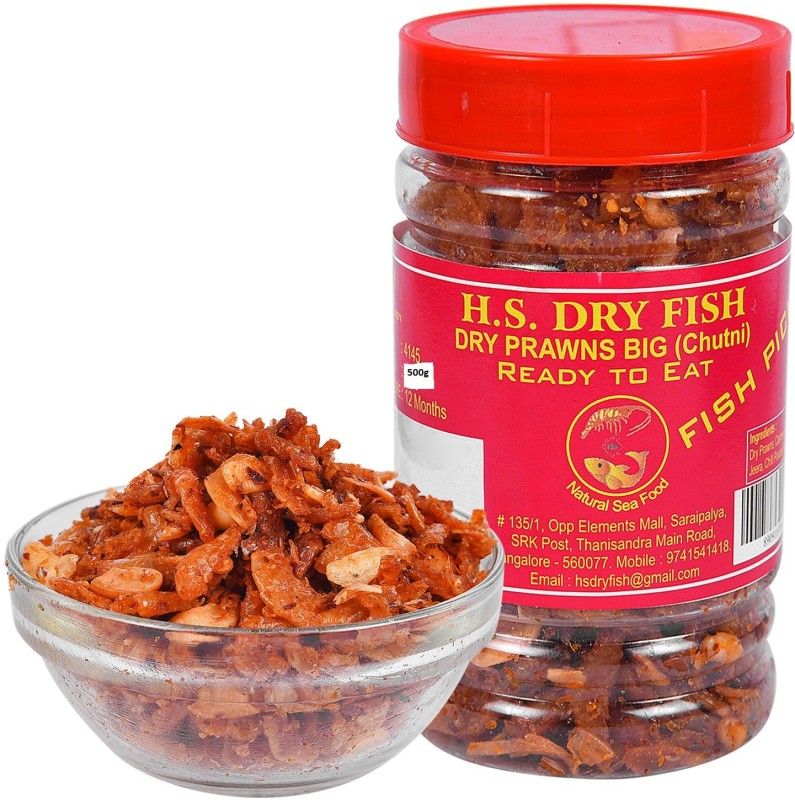 H.S Dry Fish Dry Prawns Chutney (Ready to Eat) 500g Chutney Granules  (500 g)