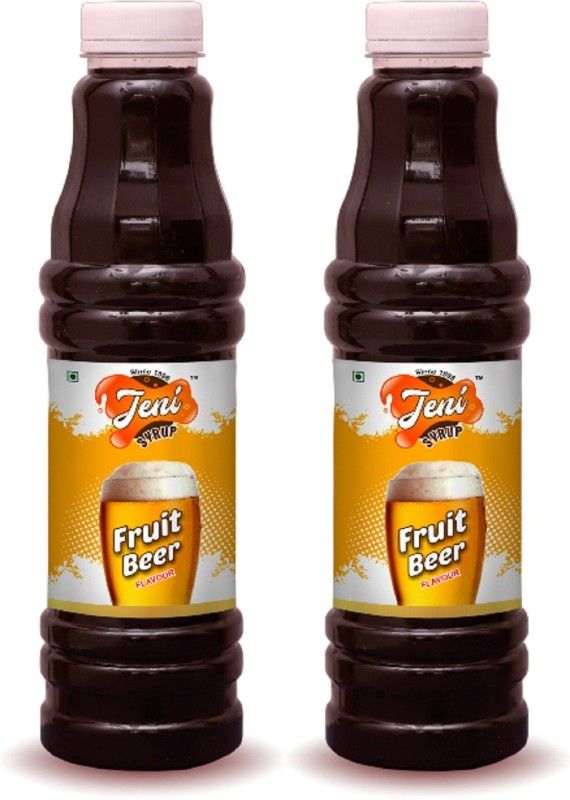 jeni Sharbat & Soda Pack of 2 Flavors - Fruit Beer /Non-Fruit Sharbats Synthetic Syrup Combo/Gift Pack/Summer Combo [700 ml each] [700 ml, 700 ml, Pack of 2] Fruit Beer Sharbat  (1400 ml, Pack of 2)