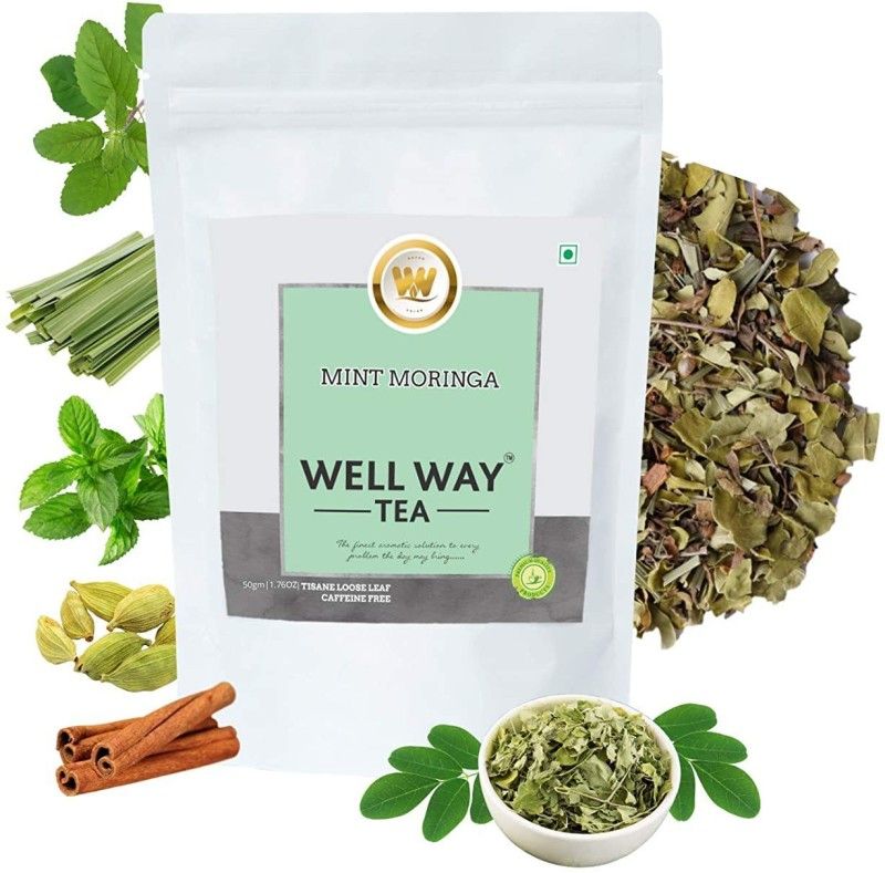 Well Way Tea Natural Mint Moringa Tisane Tea - 50GM POUCH Herbal Tea Pouch  (50 g)