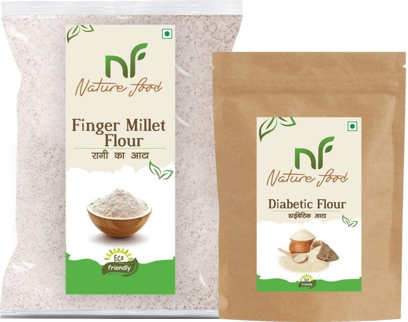 Nature food Best Quality Finger Millet Flour (3kg) & Diabetic Flour (1kg ) Combo  (3KG, 1KG)