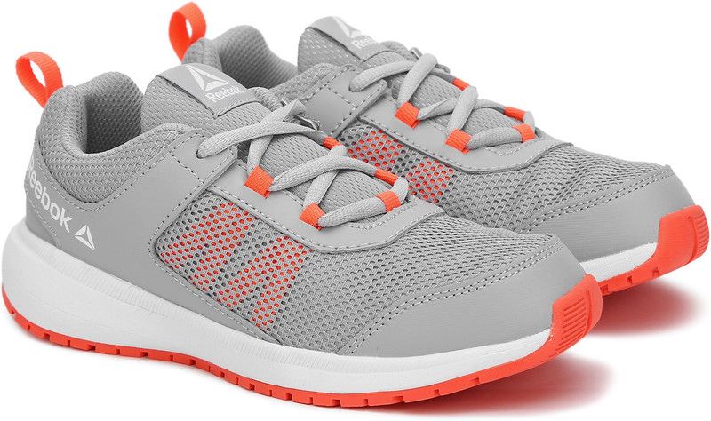 Lace Running Shoes For Girls  (Grey)