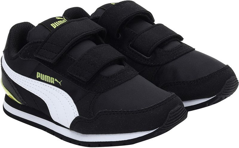 Velcro Sneakers For Boys & Girls  (Black)
