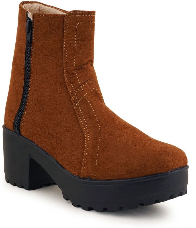 Sapatos Women Casual Boots, Ideal for Women Boots For Women  (Tan)