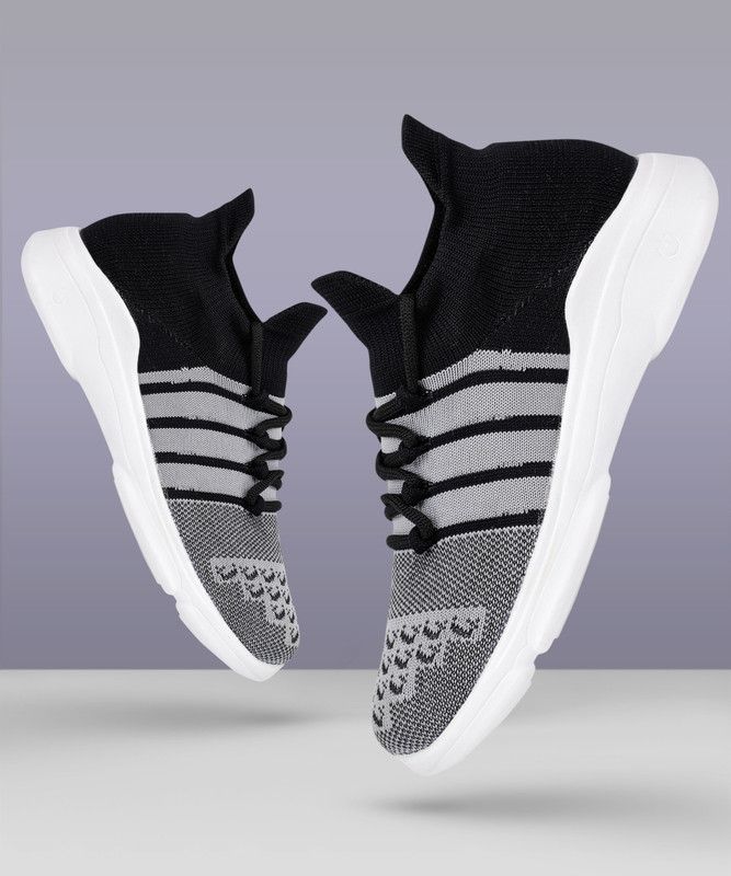Shoes for Girls and Women's Stylish Casual Sports Shoes| Light weight | New model| Fashion Sneaker | Breathable upper Sneakers For Women  (Grey, Black)