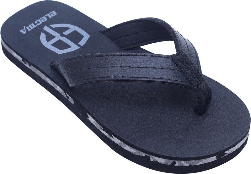 kids Grey/Black Color Flip-Flops and House Flip Flops  (Navy 4)