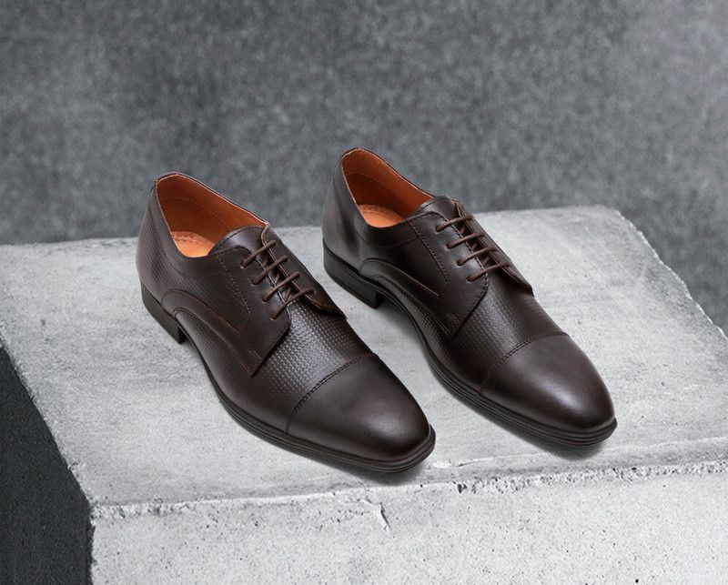 Meeting Office Formal Party Lace up Lace Up For Men  (Brown)