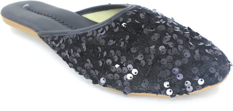 fancy bellie Bellies For Women  (Black)