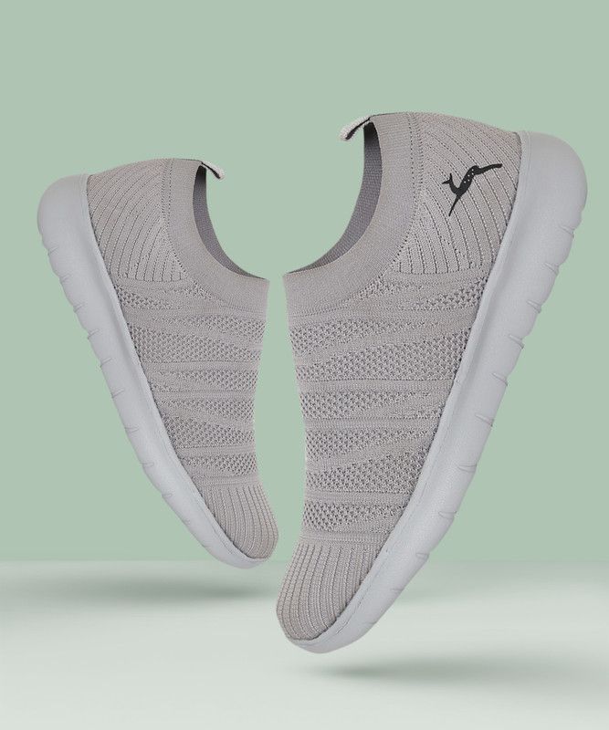 Women's Lightweight Athleisure Knitted Active Wear Slip-On Sneaker Shoes for Sports, Athletics and Walking Walking Shoes For Men  (Grey)