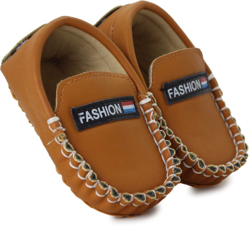 6 To 9 Months Baby Boys Synthetic Leather/Rexine Loafer Booties  (Toe to Heel Length - 11 cm, Brown)
