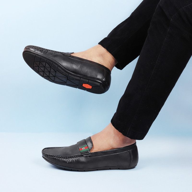 Basics Outdoor Classic Trendy Stylish Casual Fashion Shoes Moccasin & Loafers For Men  (Black)
