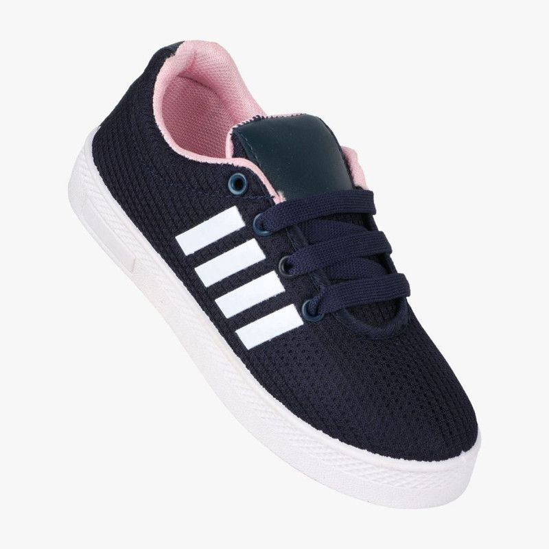 Stylish Casual Sneakers For Women  (Navy, Pink)