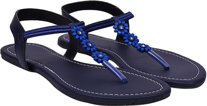Women Black, Blue Sandal