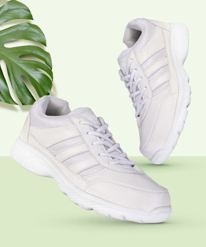 Lace Walking Shoes For Boys & Girls  (White)
