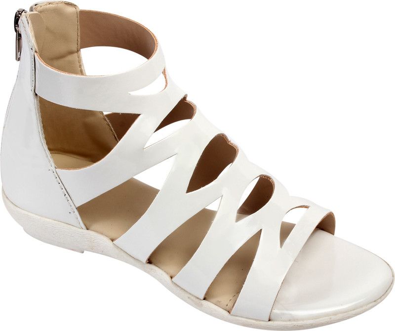 Slip-on Heels For Girls  (White)