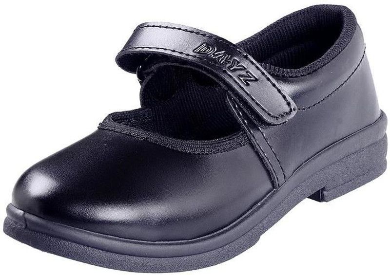 Velcro Formal Boots For Girls  (Black)