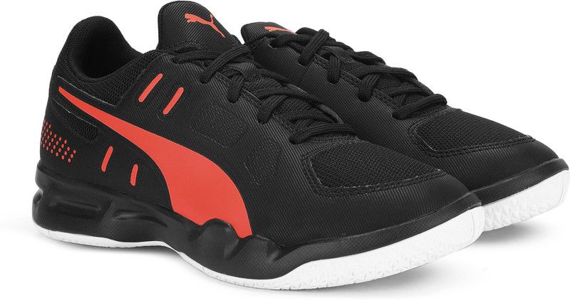 Lace Badminton Shoes For Boys & Girls  (Black)