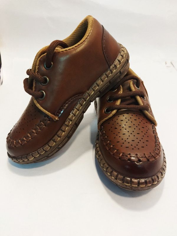 Lace Derby Shoes For Boys  (Brown)