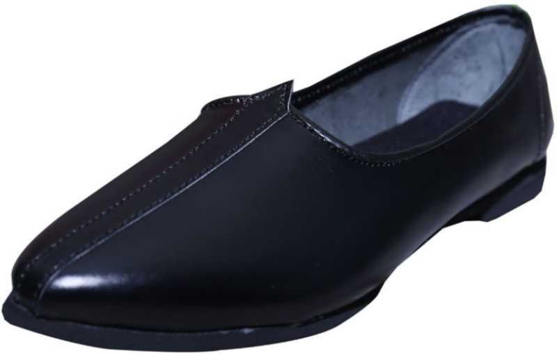 punjabi jutti , nagra , nagra shoes , jutti , jalsa , mojari , rajasthani jutti Jutis For Men  (Black)
