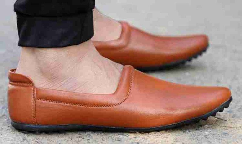 Men's Stylish Formal Slip-On Mojari's Mojaris For Men  (Brown)
