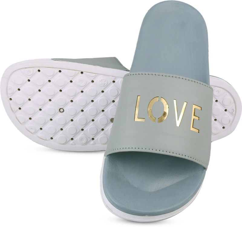 Girls Slip On Slipper Flip Flop  (Green)