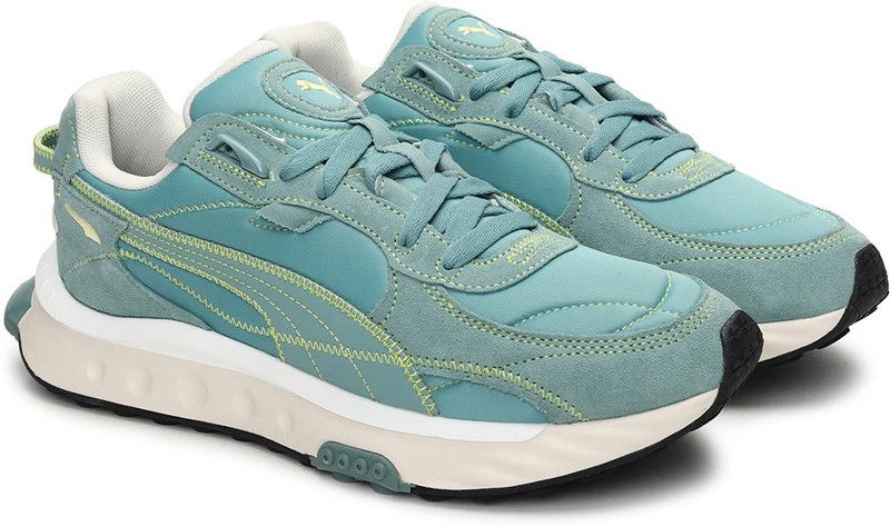 Wild Rider Embroidered Sneakers For Men  (Blue)