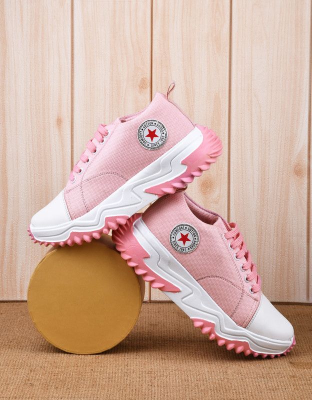 Canvas Shoes For Women  (Pink)
