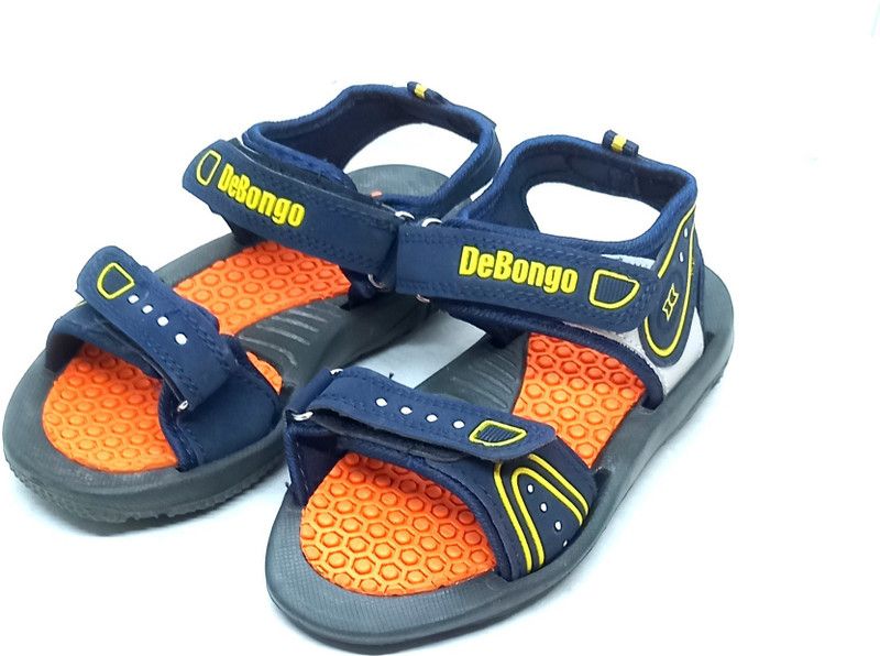 Velcro Sports Sandals For Boys & Girls  (Orange)