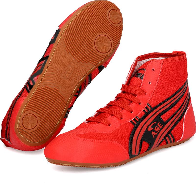 Kabaddi Shoe Boxing & Wrestling Shoes For Men  (Red)