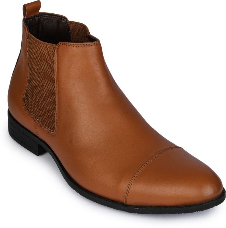 JAP-128E Tan Boots For Men  (Tan)