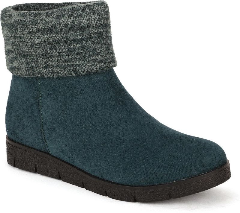 BF-47-Green Boots For Women  (Green)