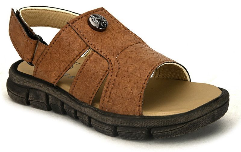 Velcro Strappy Sandals For Boys & Girls  (Yellow)