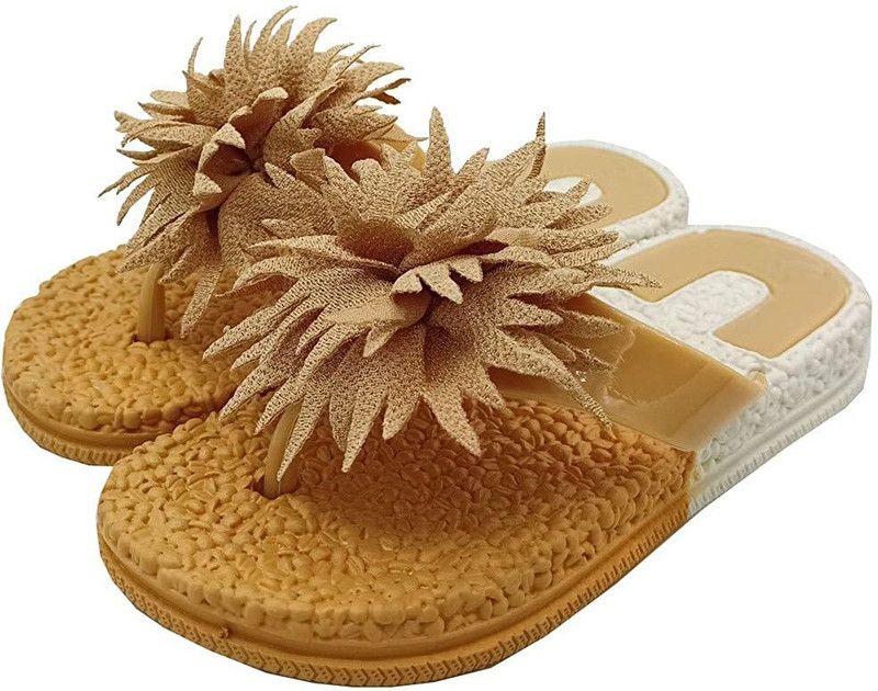 Girls Slipper Flip Flop  (Brown)
