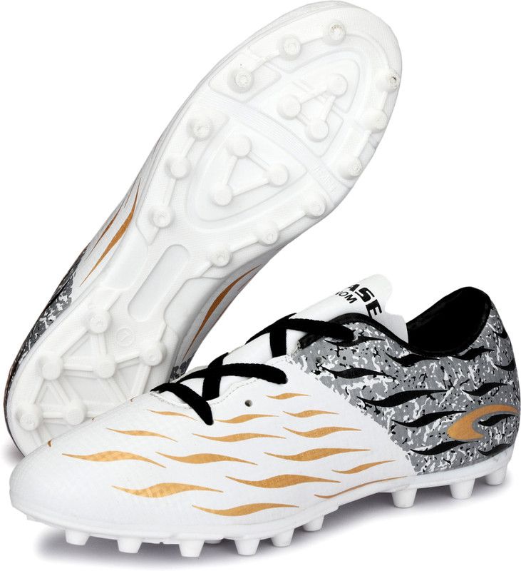 Outdoor/Indoor Comfortable Soccer professional football training shoe Football Shoes For Men  (White)