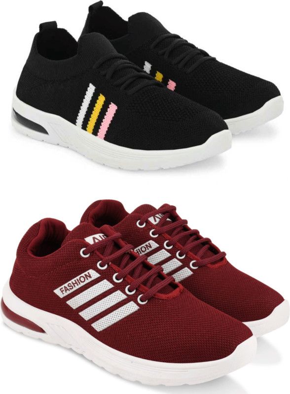 Girls & Womens Latest Combo Pack of 2 Affordable casuals shoes Casuals For Women  (Black)