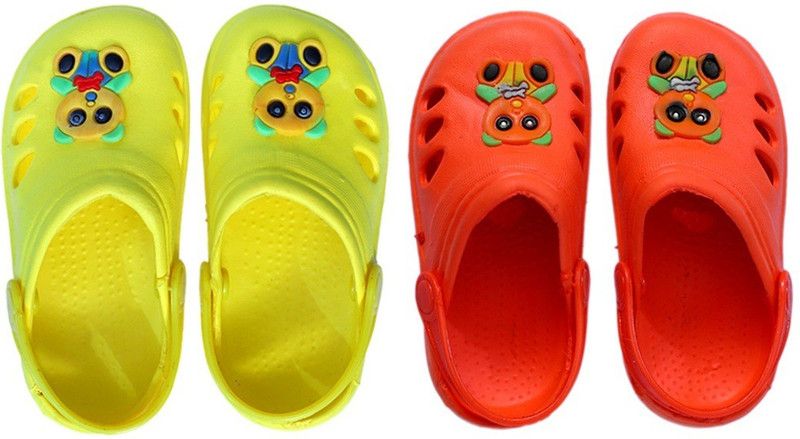 Sling Back Clogs For Boys  (Yellow)