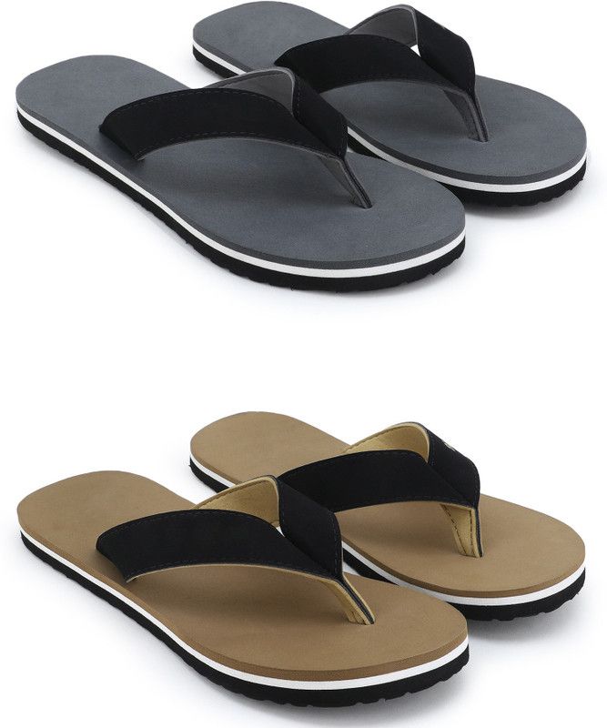 Flip Flops  (Grey, Brown 9)