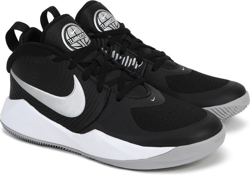 Lace Basketball Shoes For Boys & Girls  (Black)