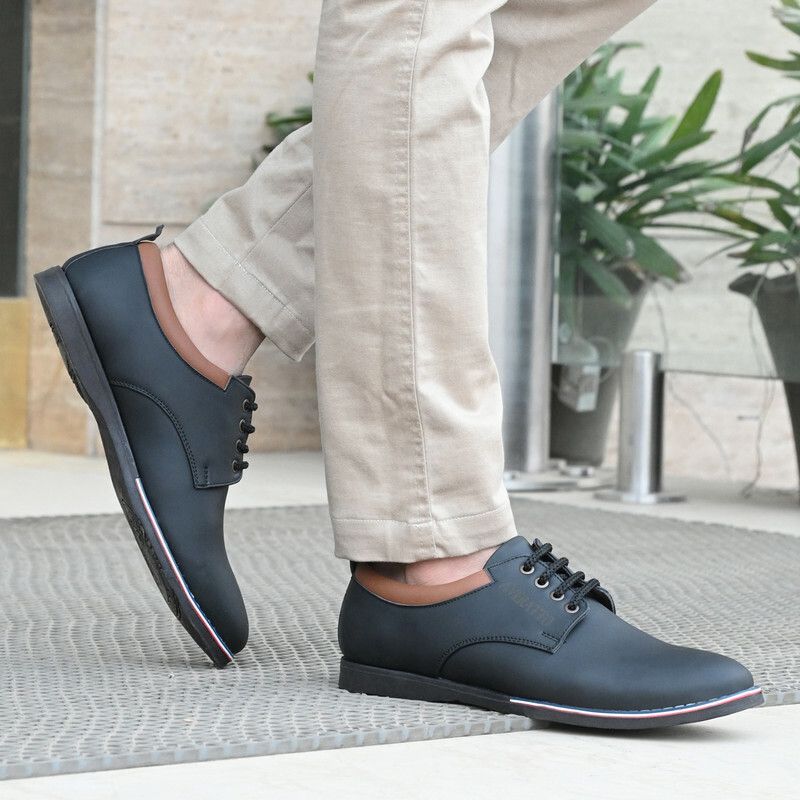 Black Office Wear & Party Wear Semi Formal shoe for Mens (A9903) Casuals For Men  (Black)