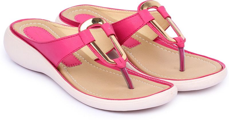 Women Pink, Beige Wedges Sandal