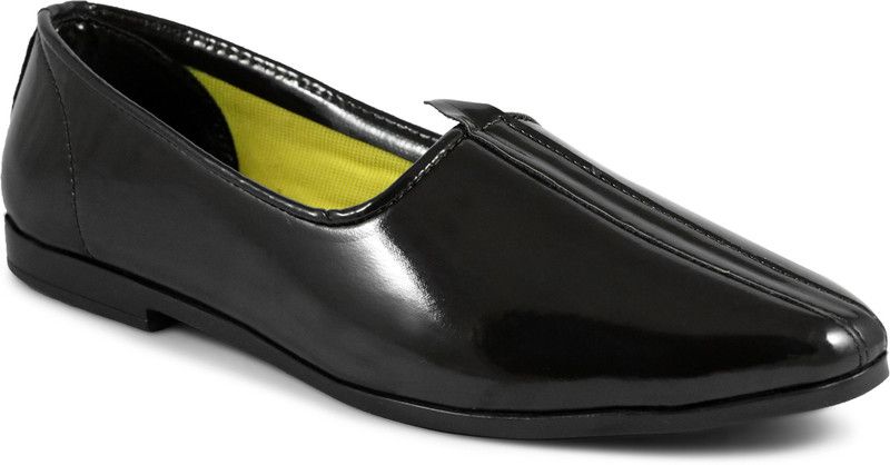 Nagra Casual Jaipuri Rajasthani Loafer Slip On Jutti Shoes For Men Loafers For Men  (Black)