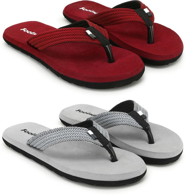 Men's Comfortable Stylish & Trending Latest Fabrication Slippers (Pack of 2) Flip Flops  (Multicolor 9)
