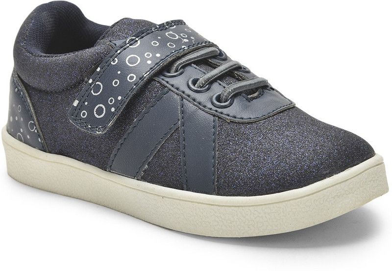 Velcro Sneakers For Girls  (Dark Blue)