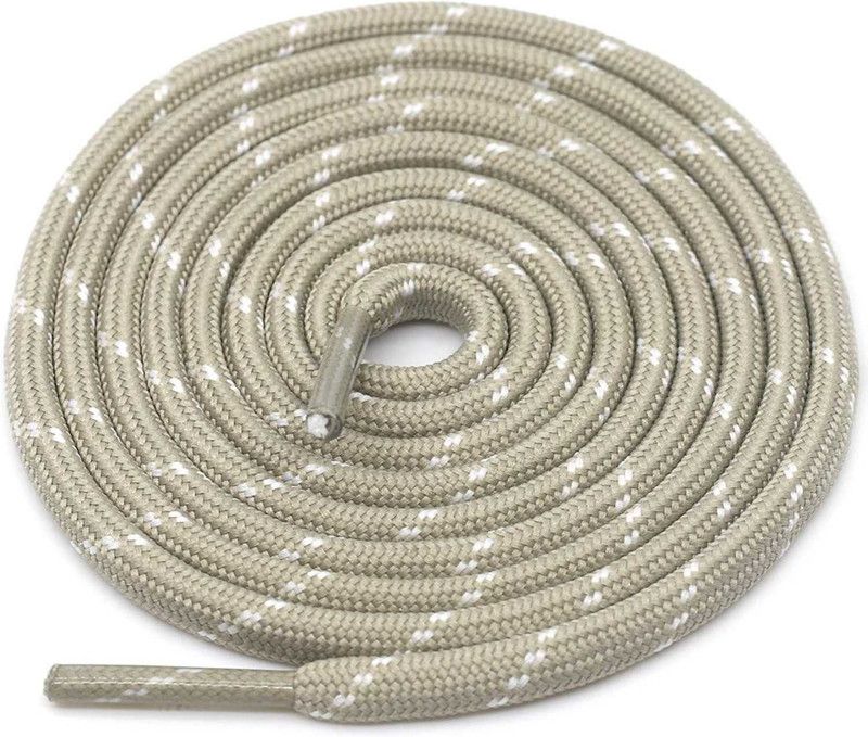 GRAH SANGRAH Round Hiking Shoelaces for Running, Sport, Casual Shoes (Beige White) 120 Cm Shoe Lace  (Beige White Set of 2)
