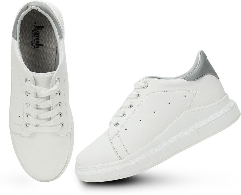 Women Casual Ankle Sneakers Shoes For Girls Sneakers For Women  (White)
