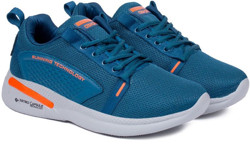 Seltos-08 sports shoes for men | Latest Stylish Casual sport shoes for men | running shoes for boys | Lace up turquoise shoes for running, walking, gym, trekking, hiking & party Running Shoes For Men  (Blue, Orange)