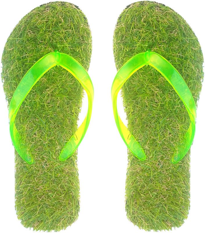 Soft Grass Rubber Healthy Slippers For Men And Boys Slippers  (Green 10)