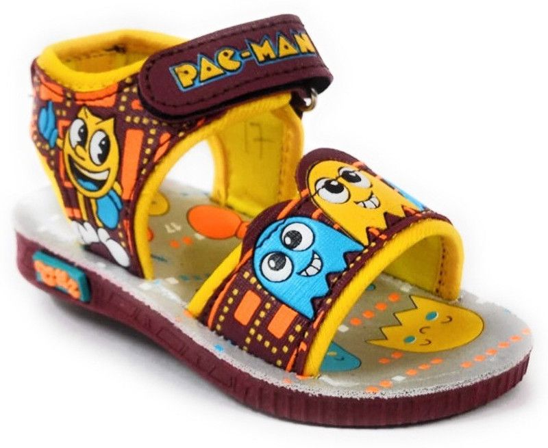 Velcro Sports Sandals For Boys & Girls  (Maroon)