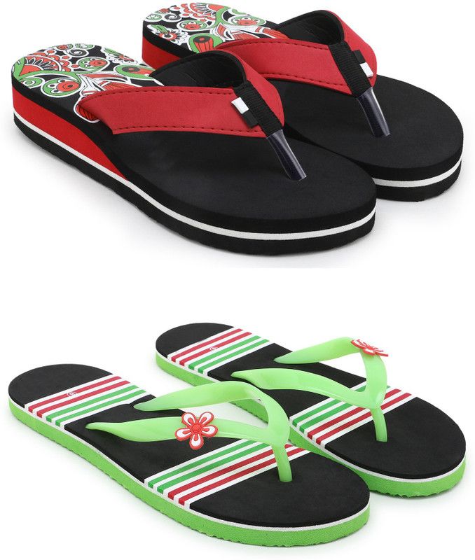 Slippers  (Red, Green 8)