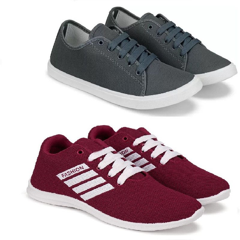 Sports Shoes For Women| Running,Walking,gym Trekking and hiking Shoes Running Shoes For Women  (Grey, Maroon)