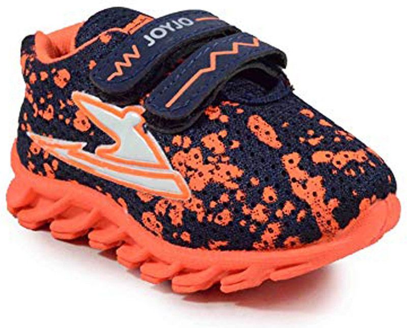 Boys & Girls Velcro Running Shoes  (Orange)